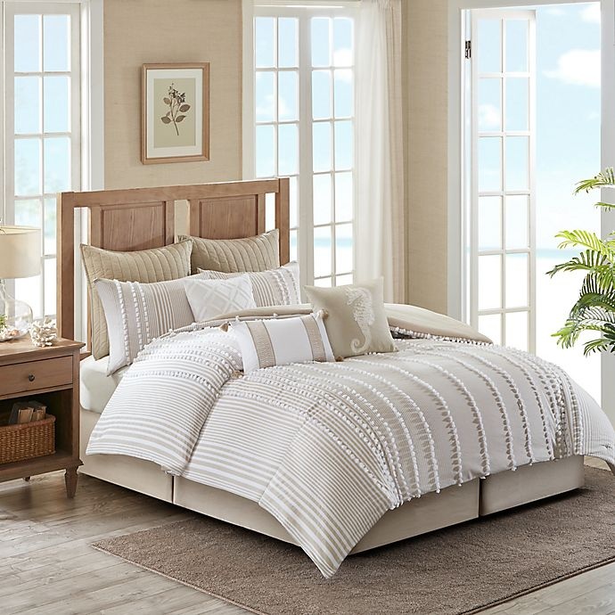 slide 1 of 1, Harbor House Anslee Reversible Queen Comforter Set - Taupe, 4 ct