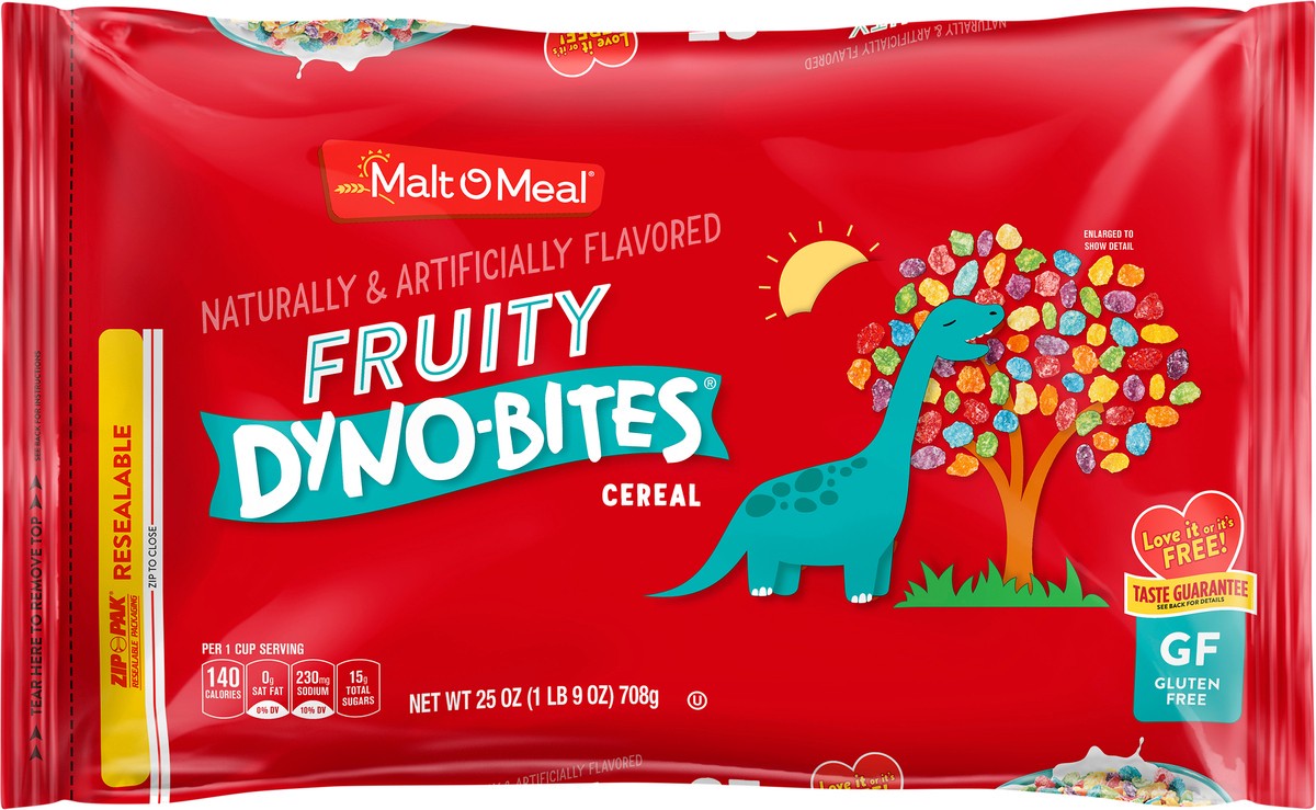 slide 2 of 7, Malt-O-Meal Dyno-Bites Fruity Cereal Family Size 25 oz, 25 oz