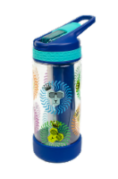 slide 1 of 1, Cool Gear Kids' System Lion Water Bottle - Mazarine Blue/Clear, 16 oz