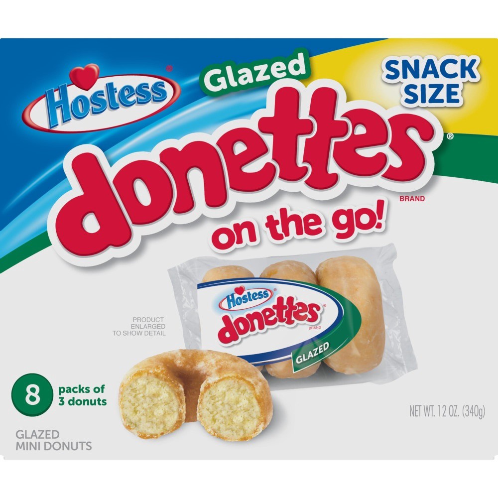 slide 2 of 5, Hostess Glazed Donettes Donuts, 8 ct; 12 oz