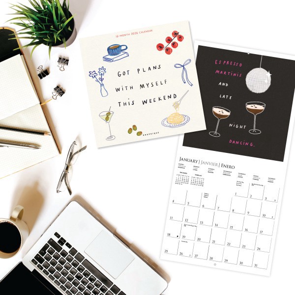 slide 5 of 5, Graphique 2026 Inspirational Monthly Wall Calendar, Simple Joy, 12" x 12", January to December, 1 ct