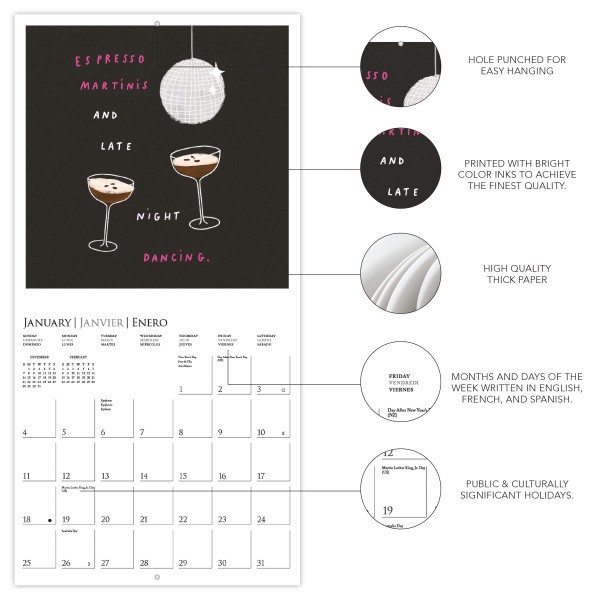 slide 2 of 5, Graphique 2026 Inspirational Monthly Wall Calendar, Simple Joy, 12" x 12", January to December, 1 ct