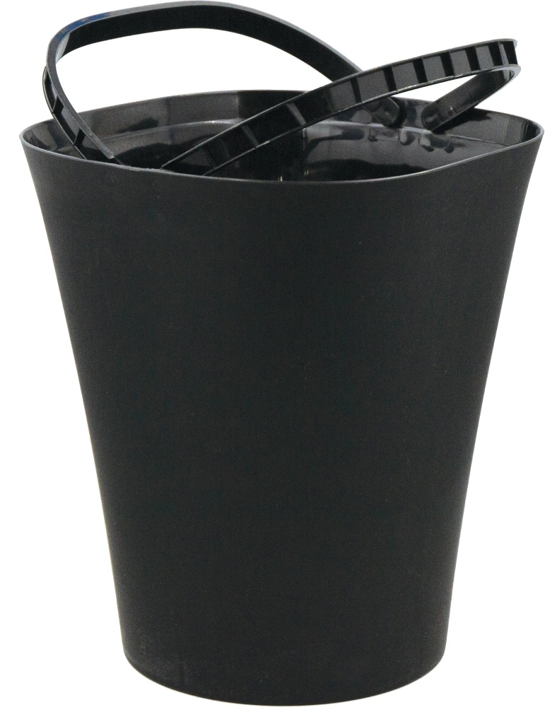 slide 1 of 1, Glad Deco Waste Bin With Bag Ring - Black, 8.5 liter
