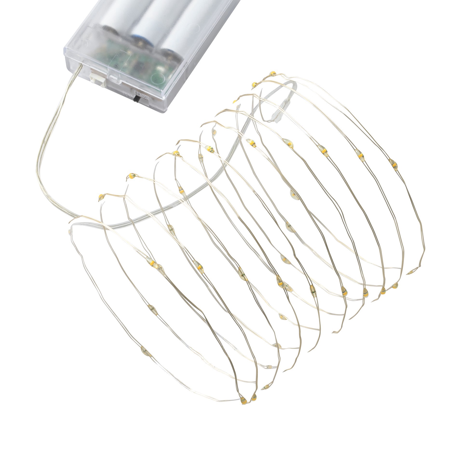 slide 4 of 5, 80ct. Warm White Led String Lights With Silver Wire By Ashland, 80 ct