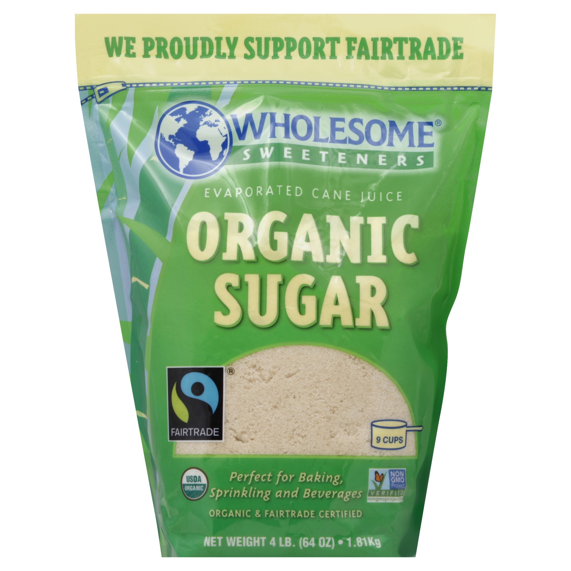 slide 1 of 1, Wholesome Organic Organic Cane Sugar, 64 oz