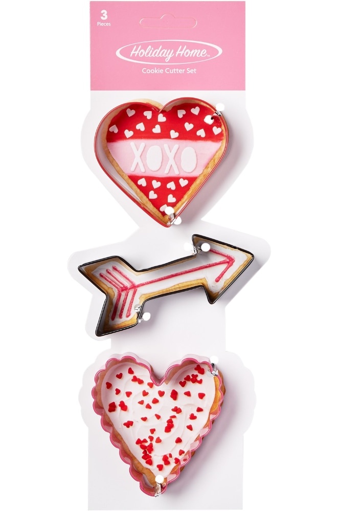 slide 1 of 1, Holiday Home Valentine's Cookie Cutter Set, 3 ct