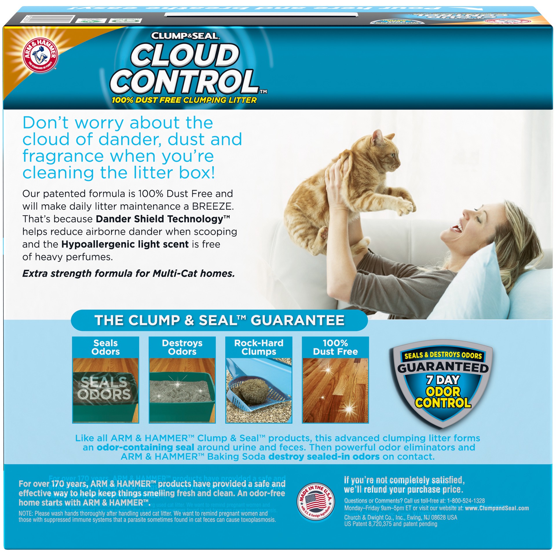 slide 2 of 5, ARM & HAMMER Cloud Control Multi-Cat Litter, 19 lb