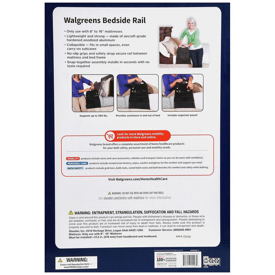 slide 4 of 5, Walgreens Bedside Rail, 1 ct