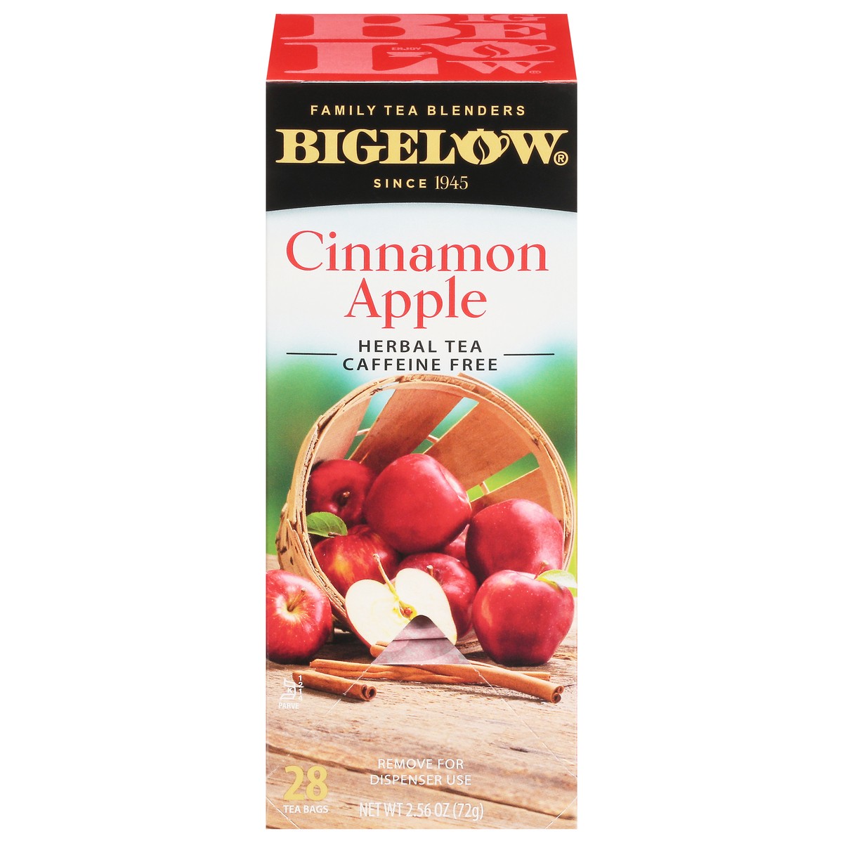 slide 1 of 13, Bigelow Tea Bags Caffeine Free Cinnamon Apple Herbal Tea 28 ea, 28 ct