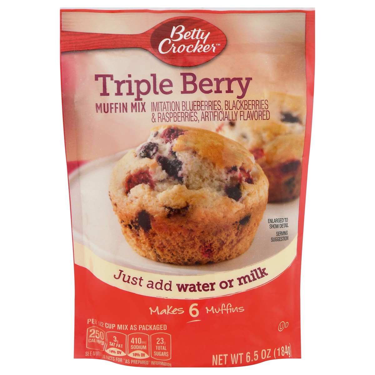 slide 1 of 1, Betty Crocker Triple Berry Muffin Mix 6.5 oz, 6.5 oz