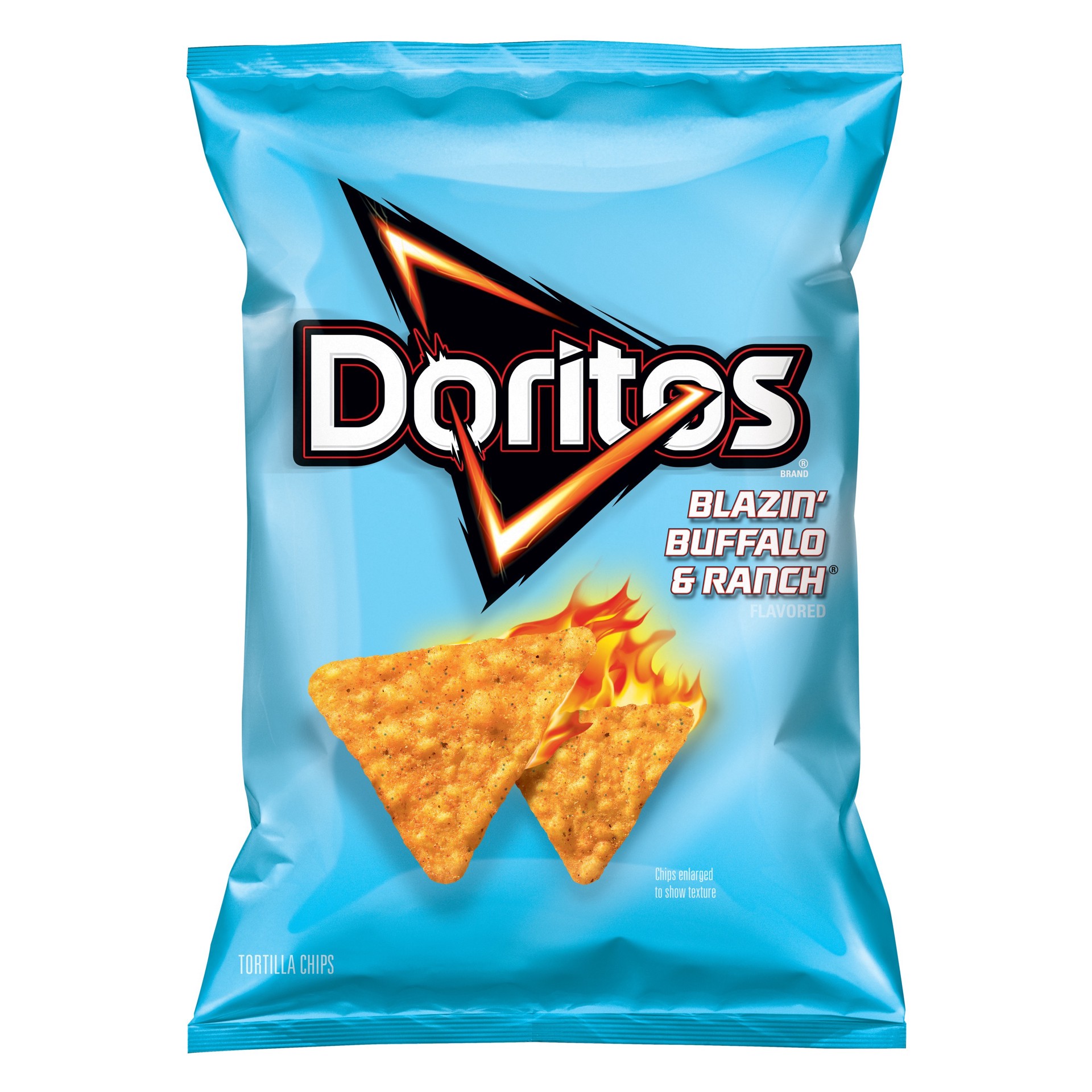 slide 1 of 1, Doritos Blazin Buffalo & Ranch Flavored Tortilla Chips 10 Ounce Plastic Bag, 10 oz