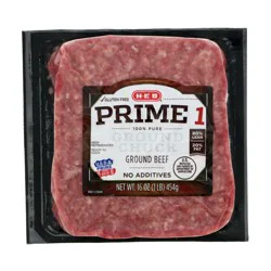 H-E-B Prime 1 Ground Beef Chuck, 80% Lean