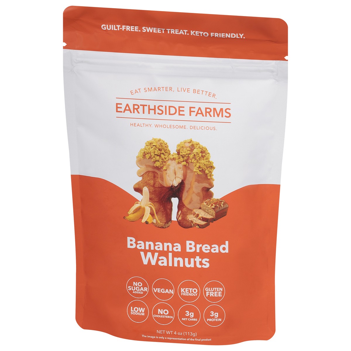 slide 2 of 4, Earthside Farms Walnuts Banana Bread 4oz - 4 OZ, 4 oz