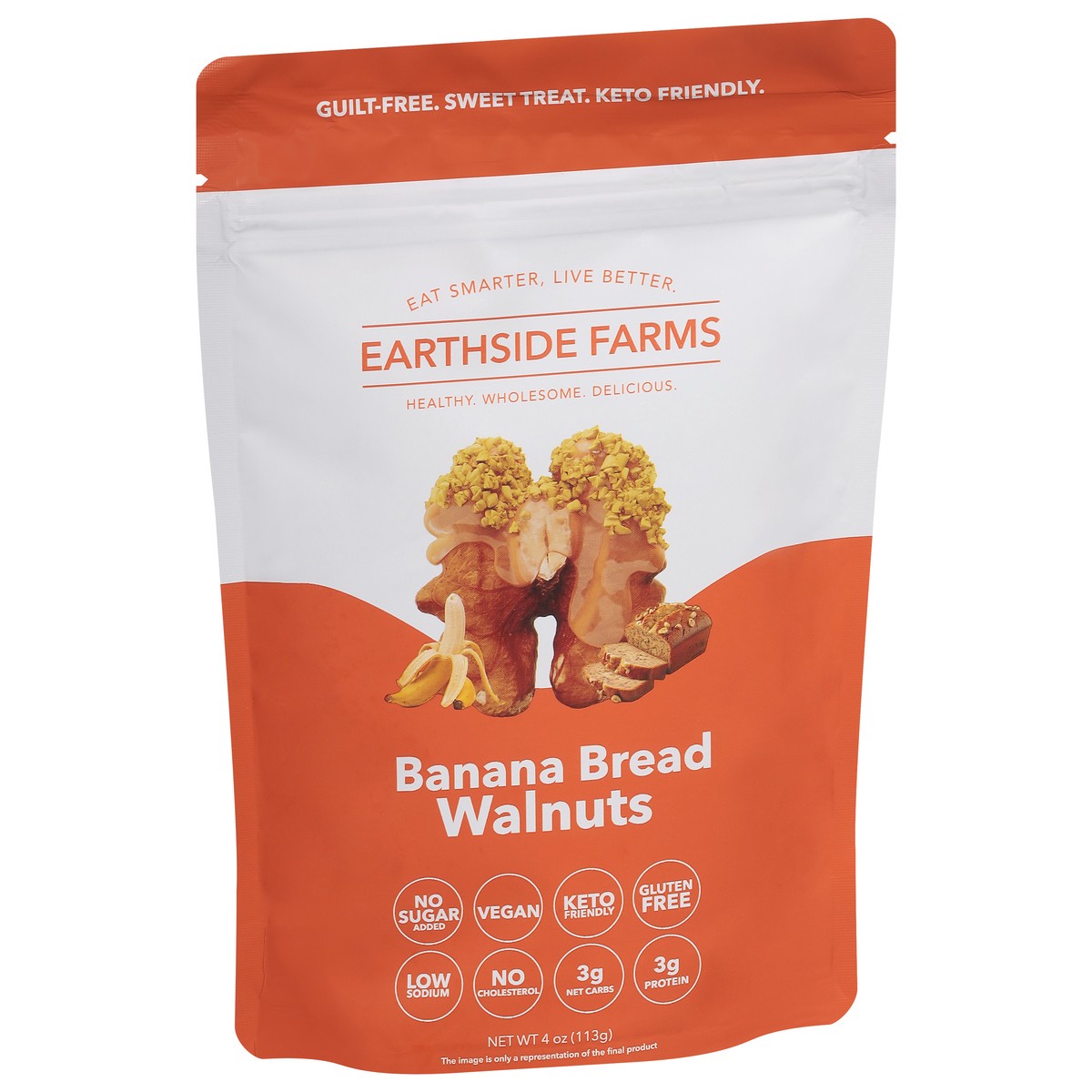 slide 3 of 4, Earthside Farms Walnuts Banana Bread 4oz - 4 OZ, 4 oz