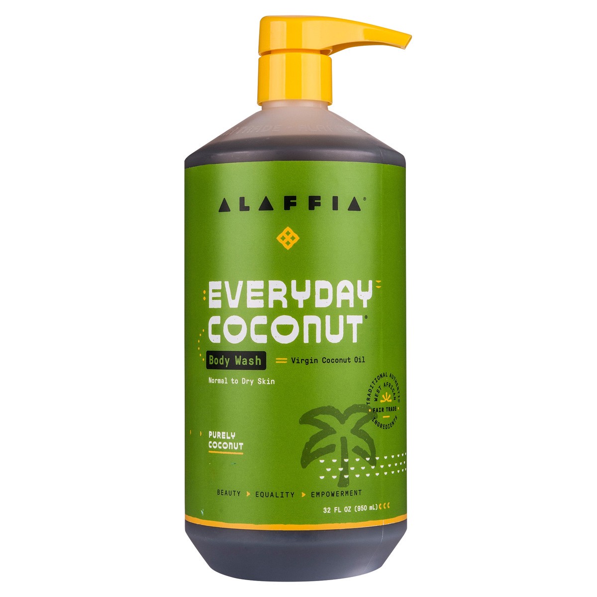 slide 10 of 11, Alaffia EveryDay Coconut Body Wash, Purely Coconut 32 oz, 32 fl oz