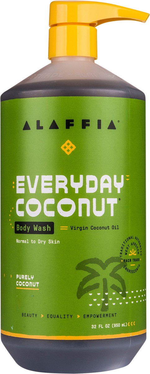 slide 5 of 11, Alaffia EveryDay Coconut Body Wash, Purely Coconut 32 oz, 32 fl oz