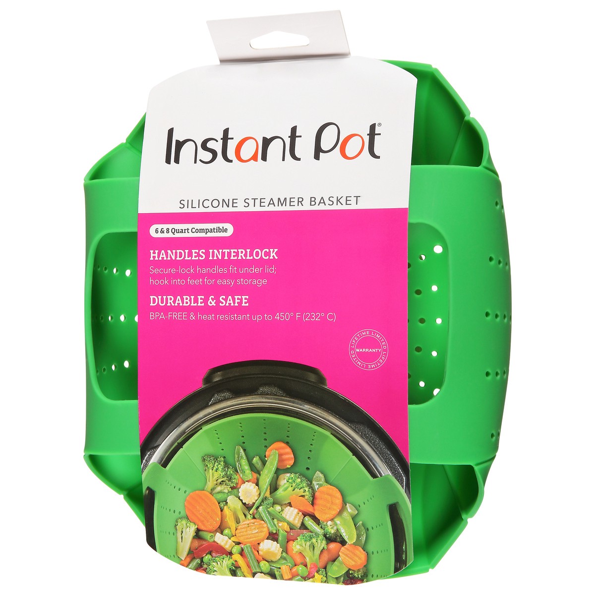 New Instant Pot 5252049 Silicone Steamer Basket, Green 