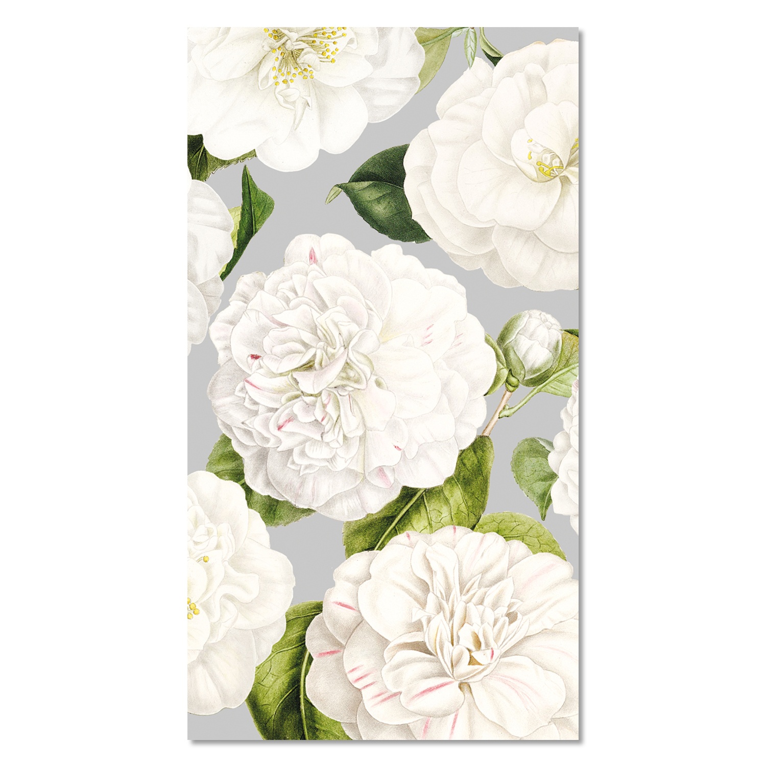 slide 1 of 1, Caspari White Floral Paper Napkins, 15 ct