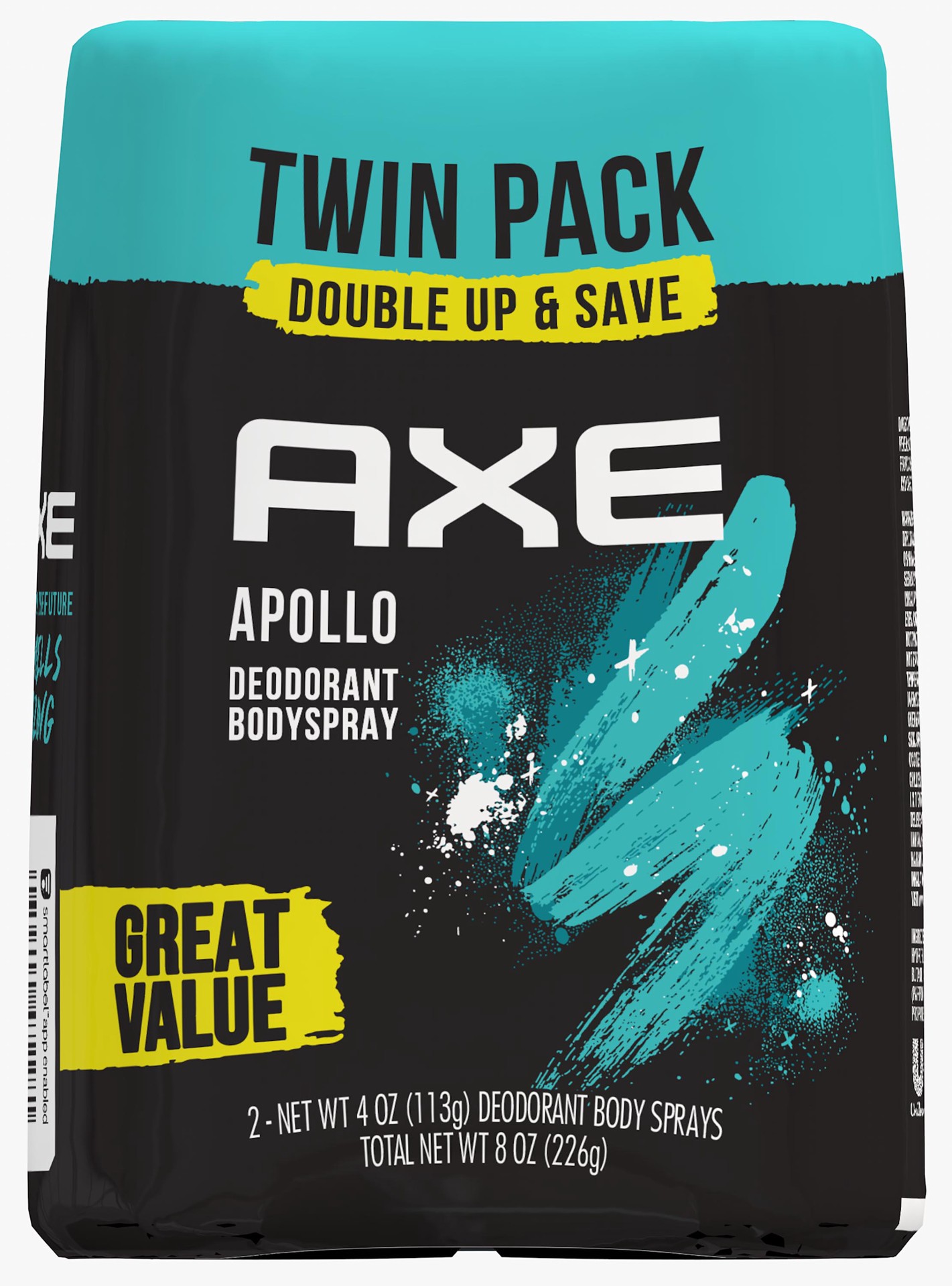 slide 1 of 3, AXE Apollo Body Spray Deodorant Sage & Cedarwood, 4oz, Twin Pack, 2 ct; 4 oz