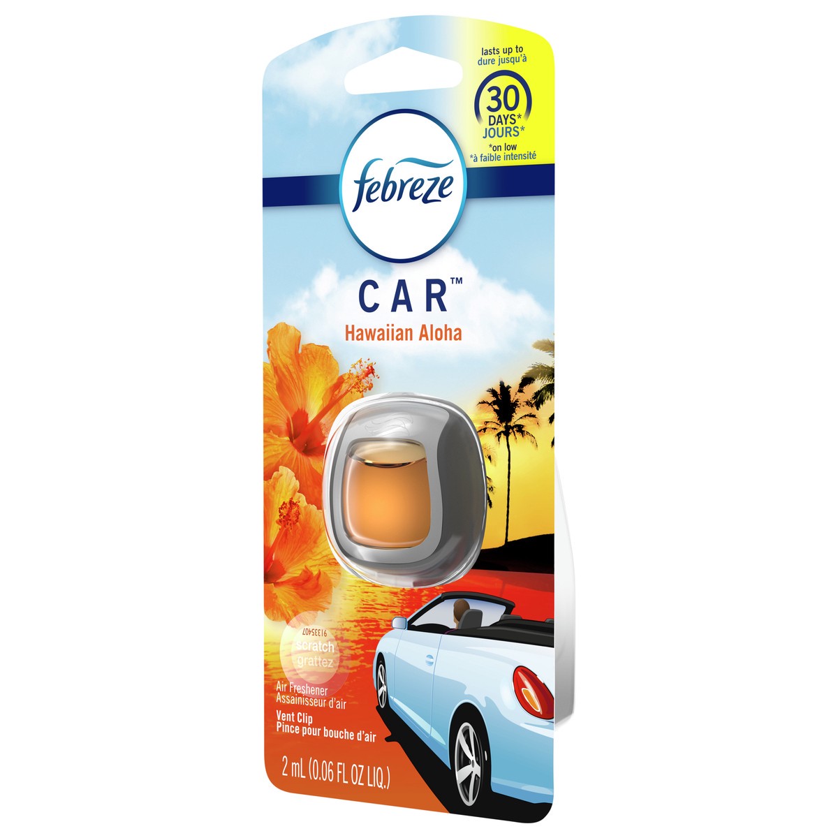 slide 5 of 5, Febreze Hawaiian Aloha Car Vent Clip Air Freshener, 1 ct