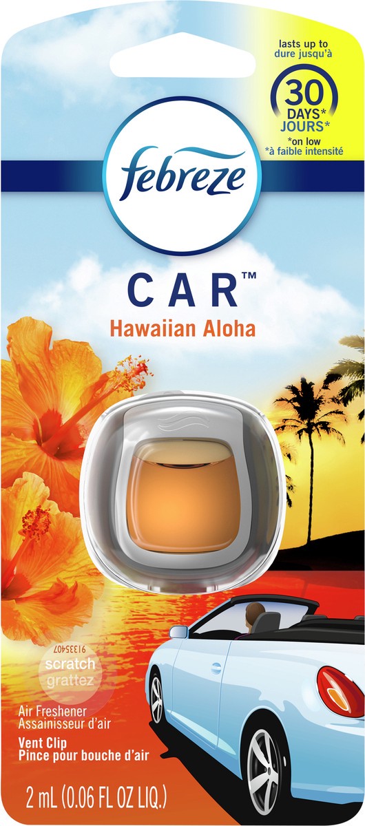 slide 5 of 5, Febreze Hawaiian Aloha Car Vent Clip Air Freshener, 1 ct