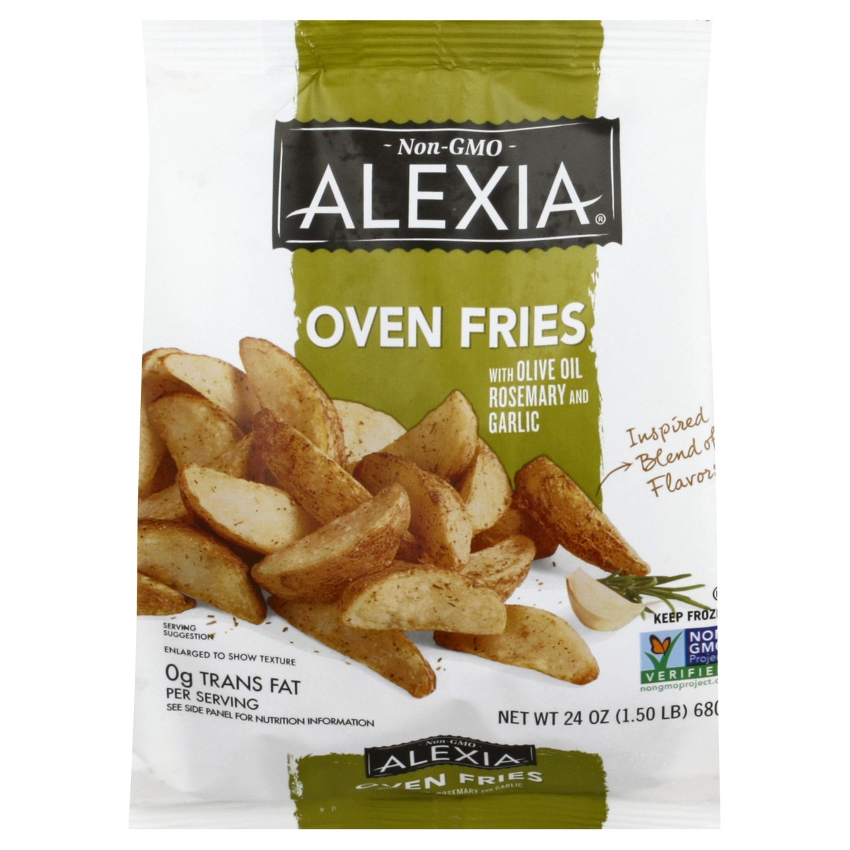 slide 1 of 1, Alexia Oven Fries - Olive Oil, Rosemary, & Garlic, 24 oz