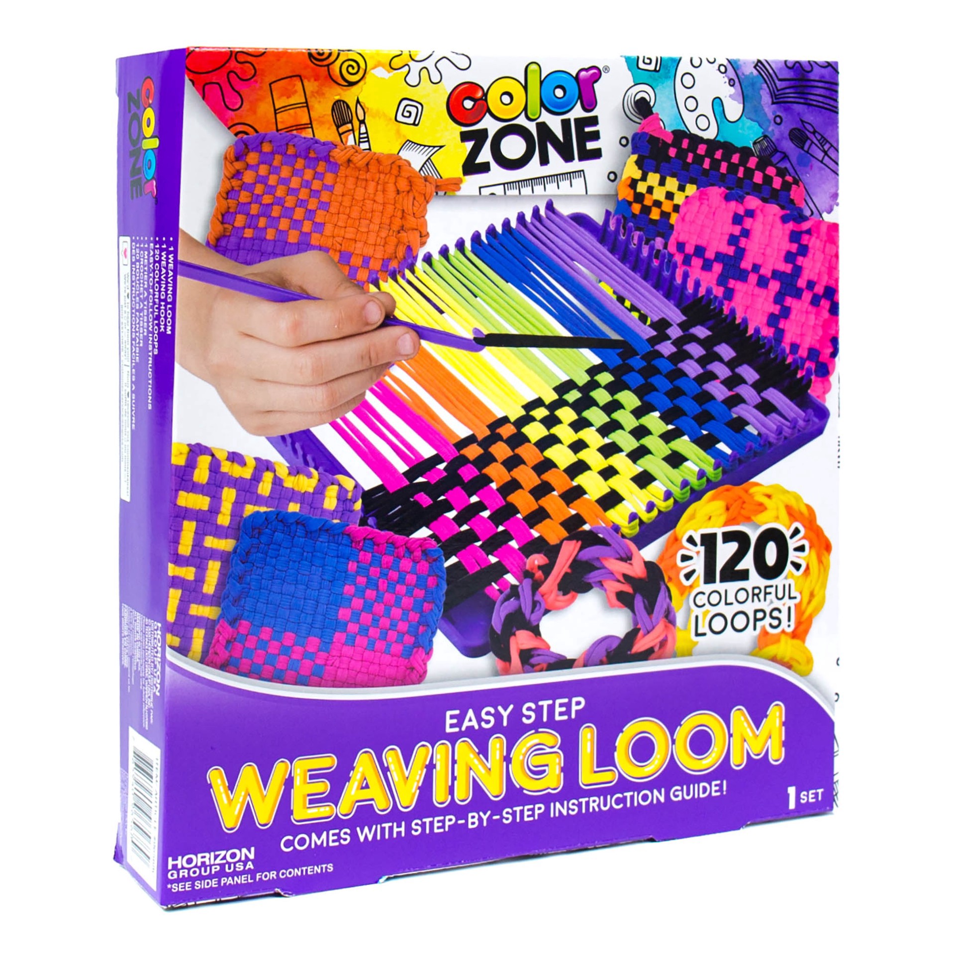 slide 4 of 5, Color Zone Weaving Loom, 7.25 in x 7.25 in