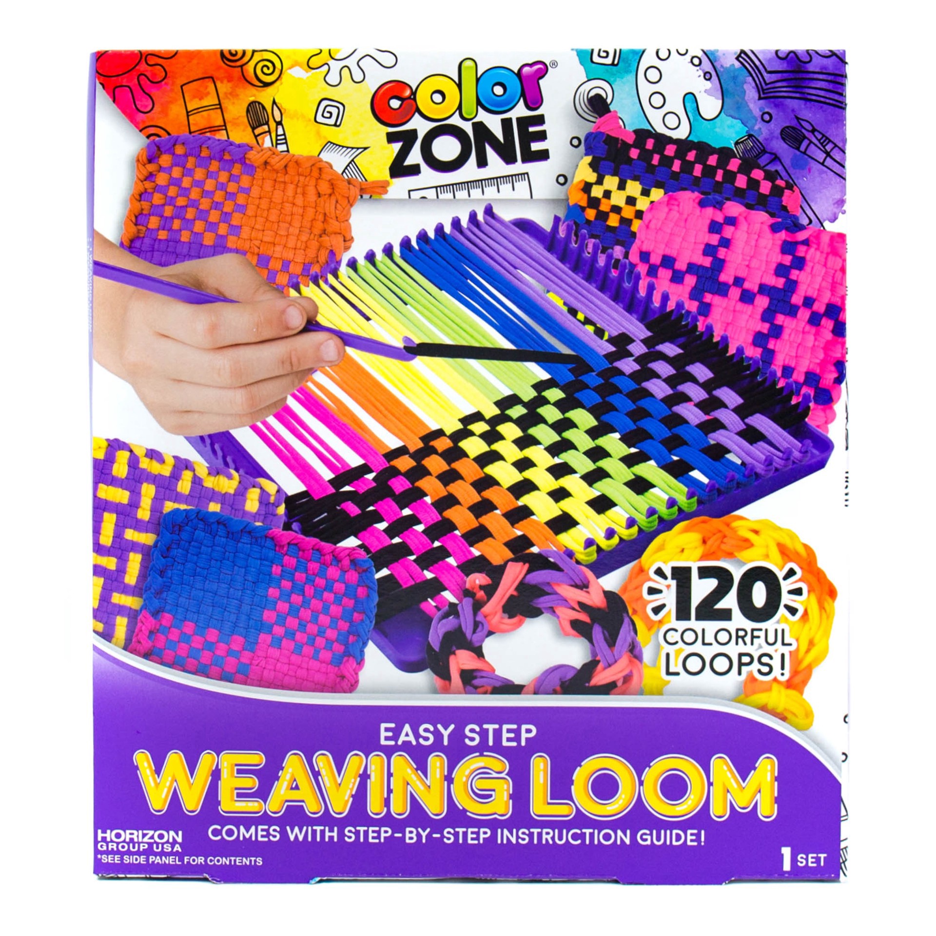 slide 5 of 5, Color Zone Weaving Loom, 7.25 in x 7.25 in