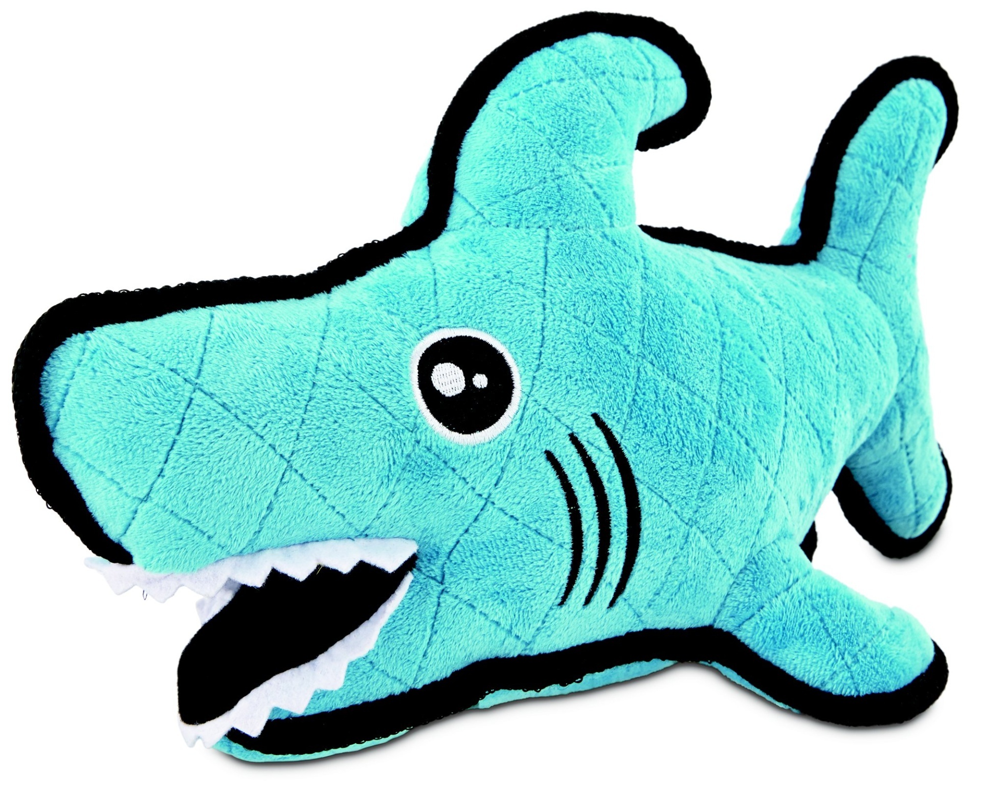 slide 1 of 1, Leaps & Bounds Playtime Pal Tough Shark Dog Toy, LG