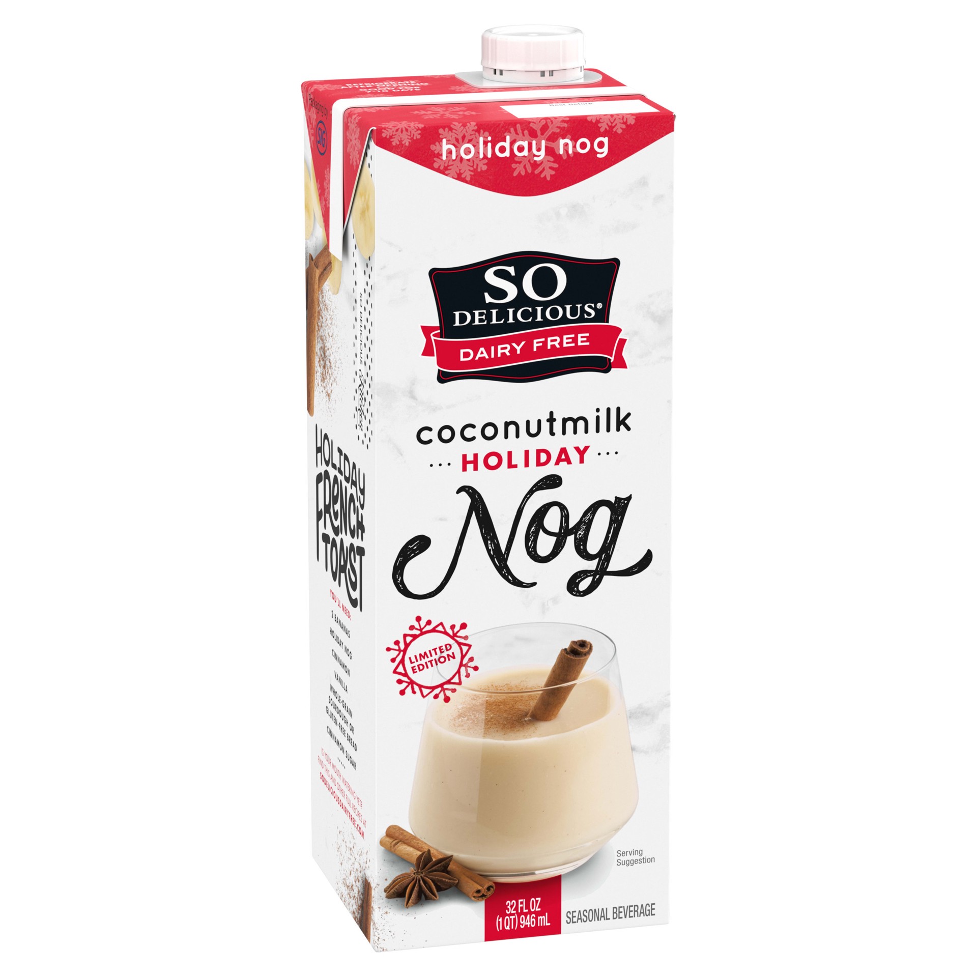 slide 3 of 5, So Delicious Dairy-Free CoconutMilk Egg Nog - 32 fl oz, 32 fl oz