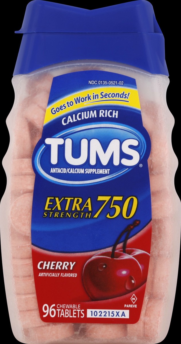 slide 2 of 3, Tums Antacid/Calcium Supplement 96 ea, 96 ct