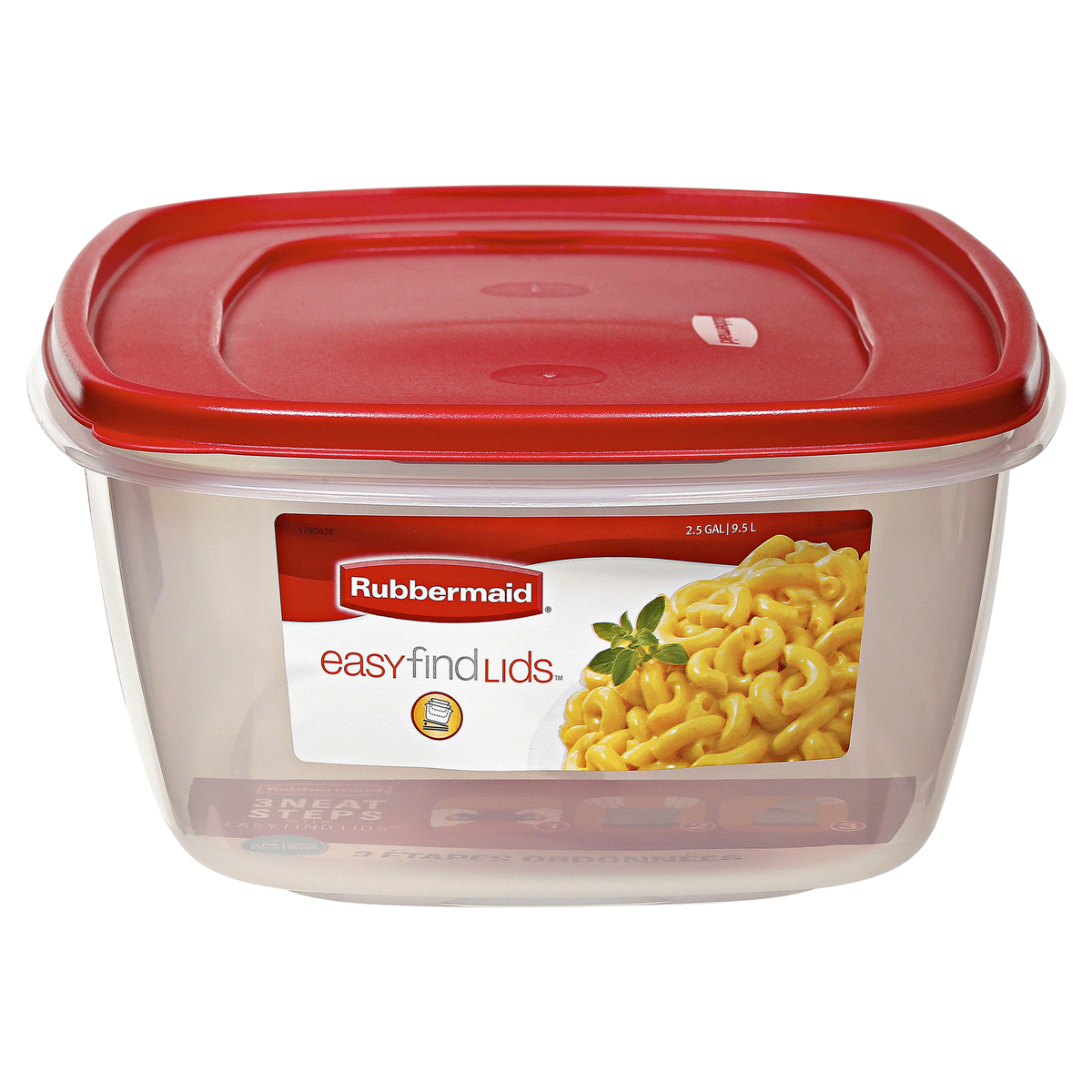 slide 4 of 5, Rubbermaid Easy Find Lids Rectangle Food Storage Container, 2.5 gal