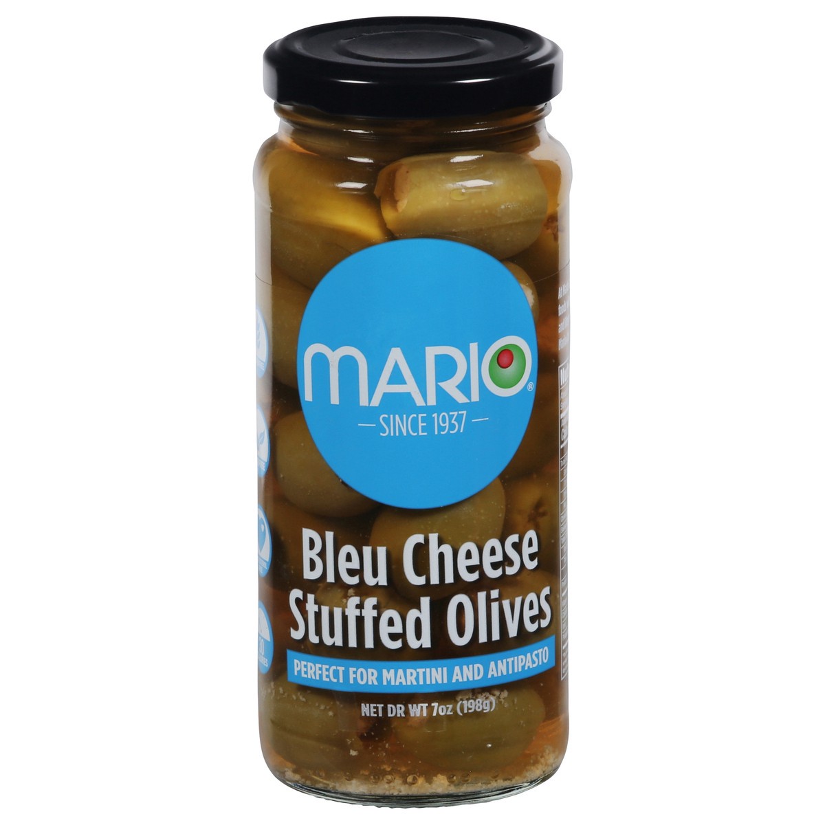 slide 1 of 4, Mario Bleu Cheese Stuffed Olives 7 oz, 7 oz