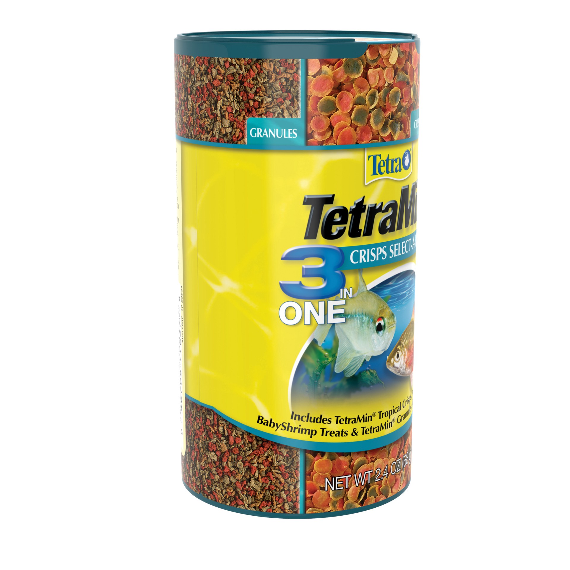 slide 3 of 5, Tetramin 3-In-1 Tropical Fish Food, 2.4 oz
