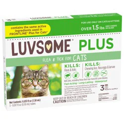 Luvsome Plus Flea & Tick Medicine For Cats Over 1.5 Lbs