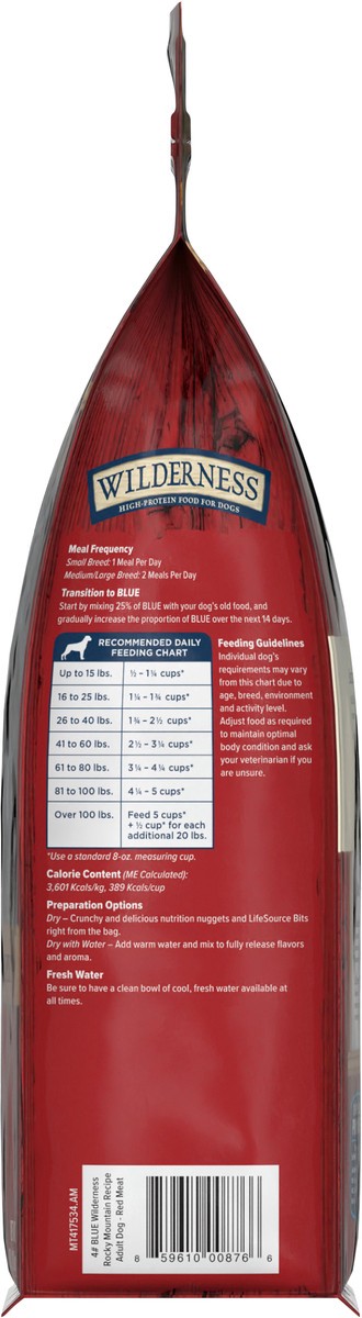 slide 5 of 12, Blue Buffalo Wilderness Rocky Mountain Recipe High Protein, Natural Adult Dry Dog Food, Red Meat 4-lb, 4 lb