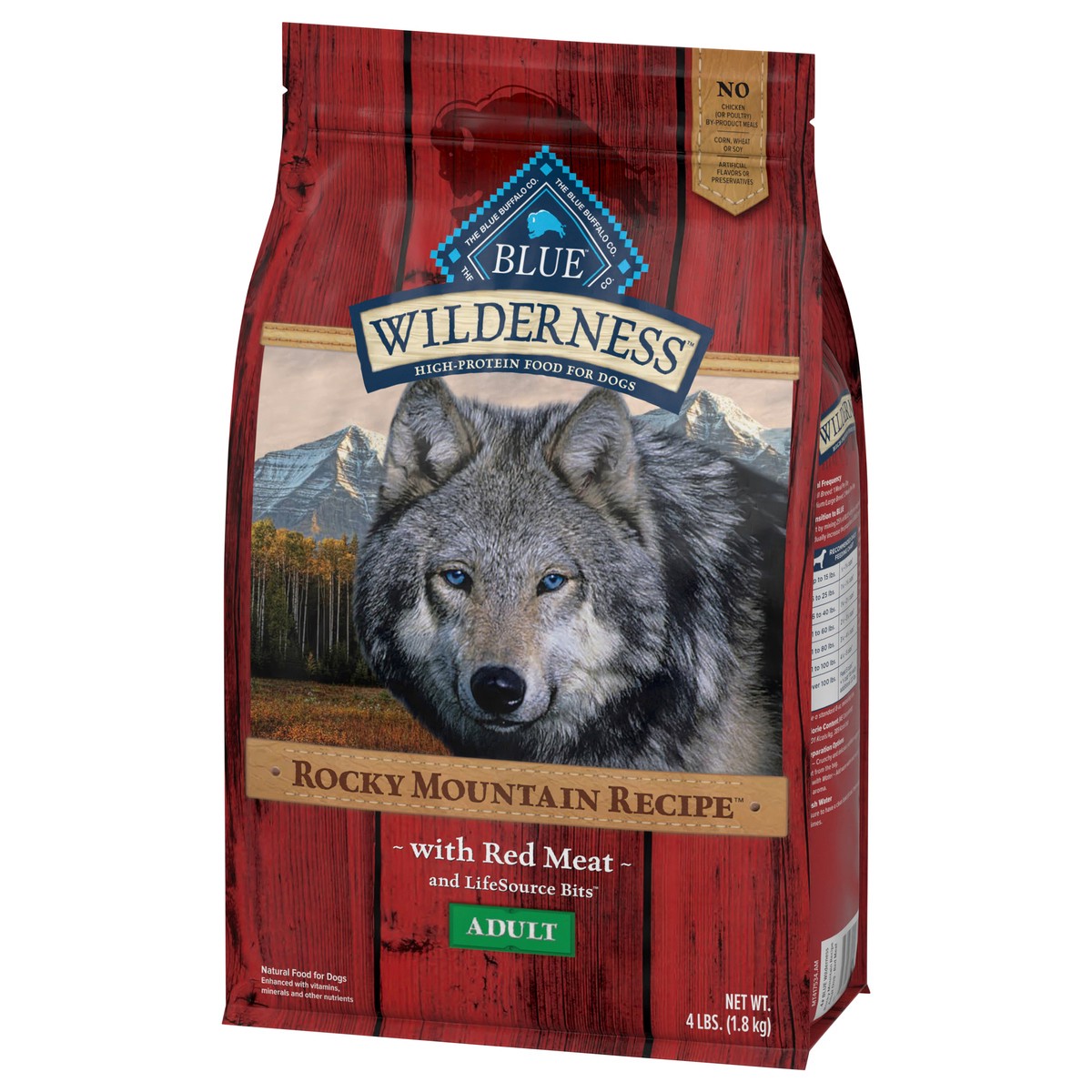 slide 6 of 12, Blue Buffalo Wilderness Rocky Mountain Recipe High Protein, Natural Adult Dry Dog Food, Red Meat 4-lb, 4 lb