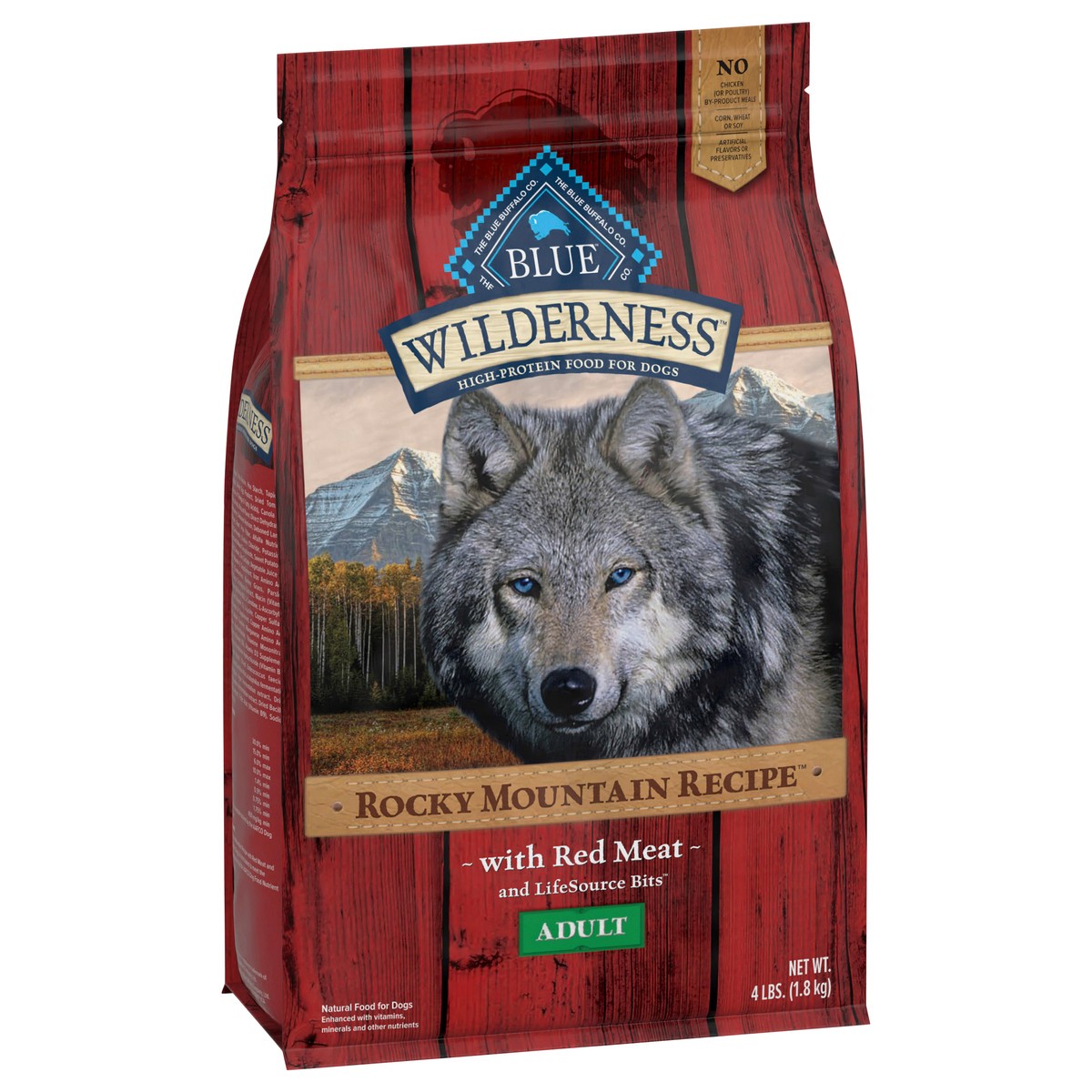 slide 7 of 12, Blue Buffalo Wilderness Rocky Mountain Recipe High Protein, Natural Adult Dry Dog Food, Red Meat 4-lb, 4 lb