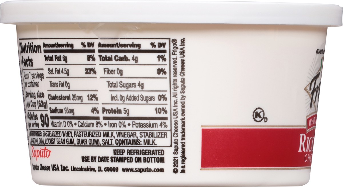 slide 4 of 7, Frigo Regular Ricotta Cheese, 15 oz