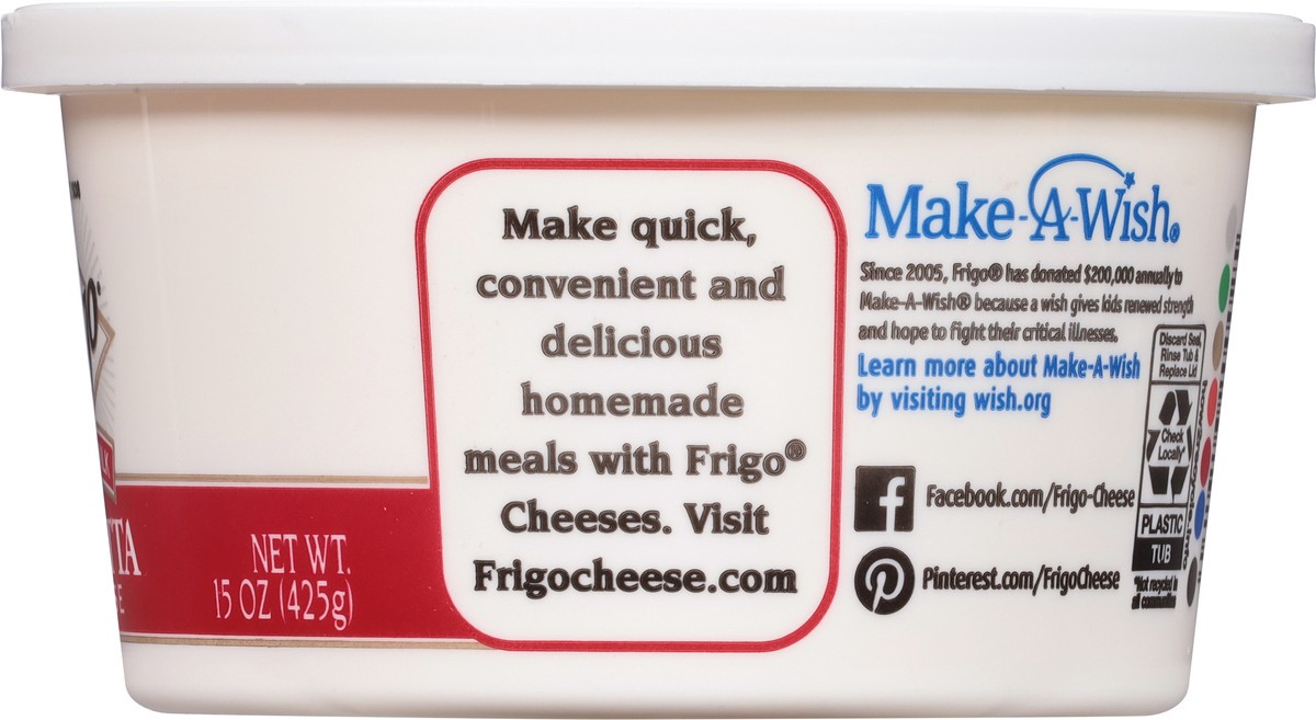 slide 5 of 7, Frigo Regular Ricotta Cheese, 15 oz