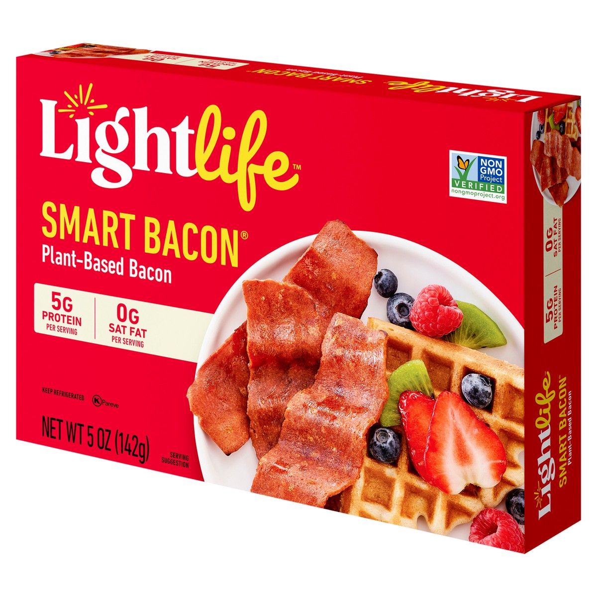 slide 4 of 8, Lightlife Bacon, 5 oz