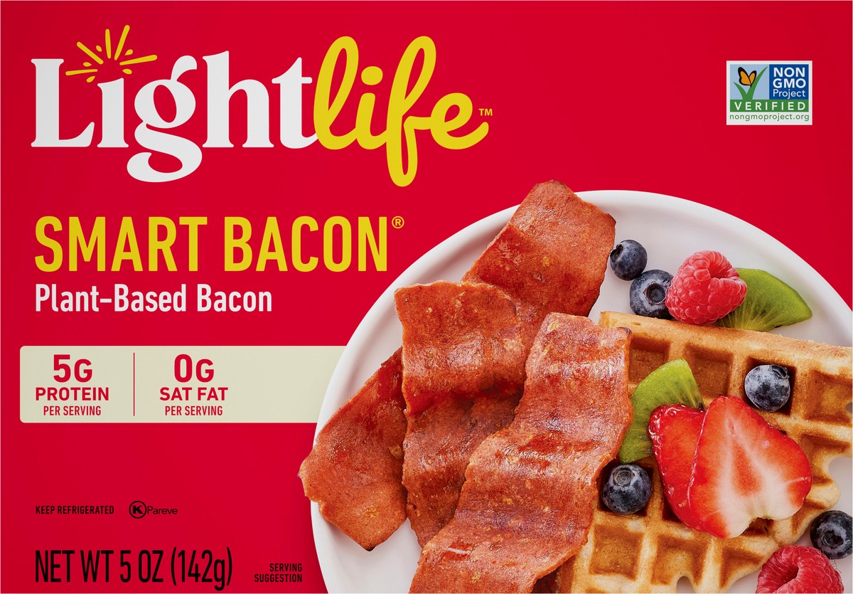 slide 6 of 8, Lightlife Bacon, 5 oz