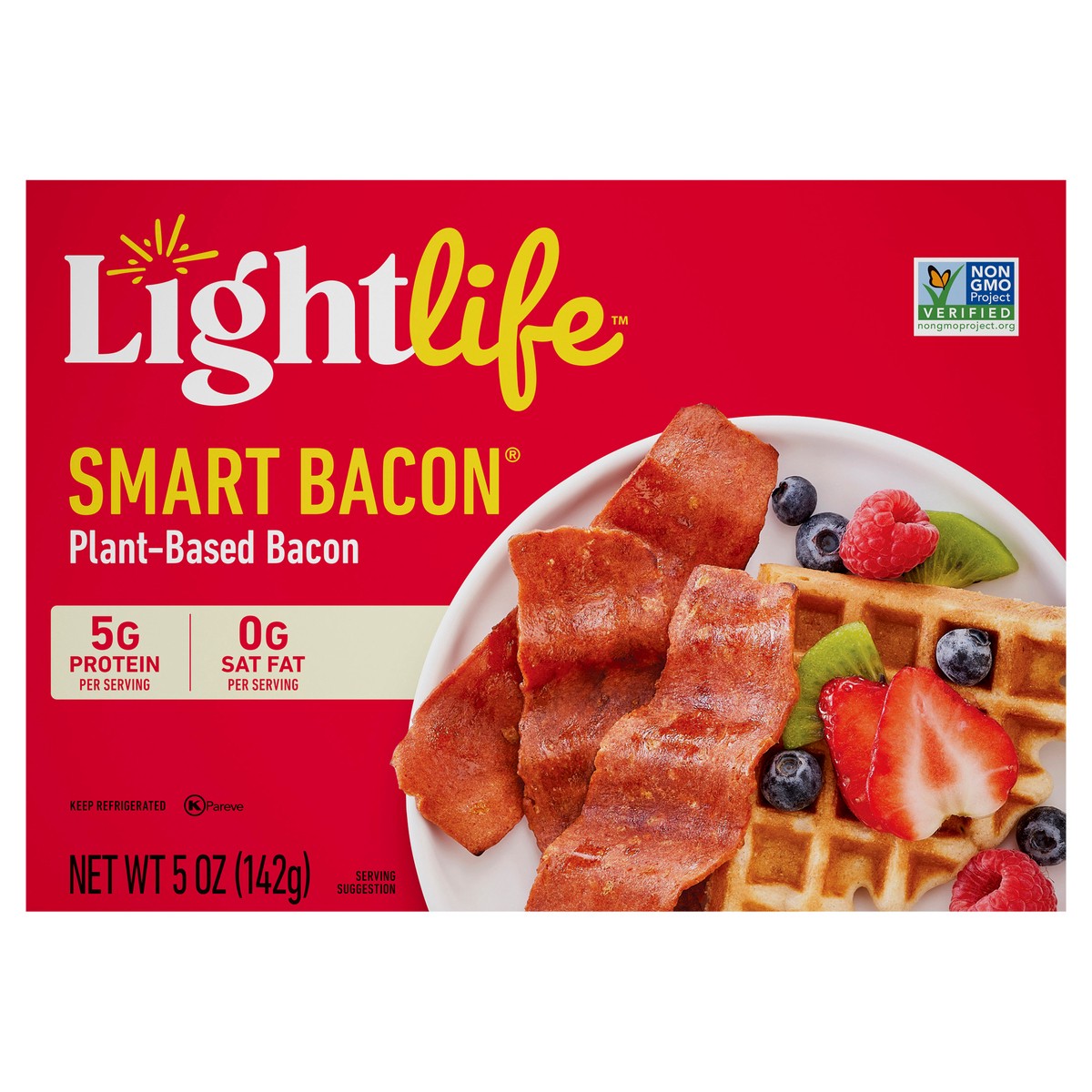 slide 1 of 8, Lightlife Bacon, 5 oz