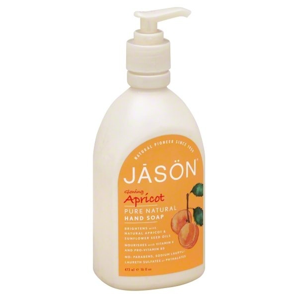 slide 1 of 1, Jason Apricot Satin Soap for Hands and Face, 17.5 oz