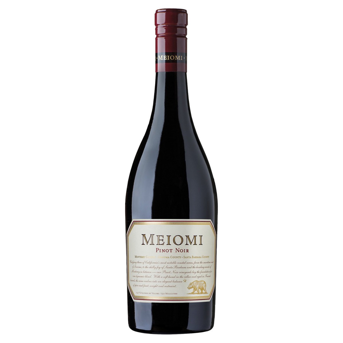 slide 1 of 5, Meiomi California Pinot Noir Red Wine, 750 mL Bottle, 25.36 fl oz