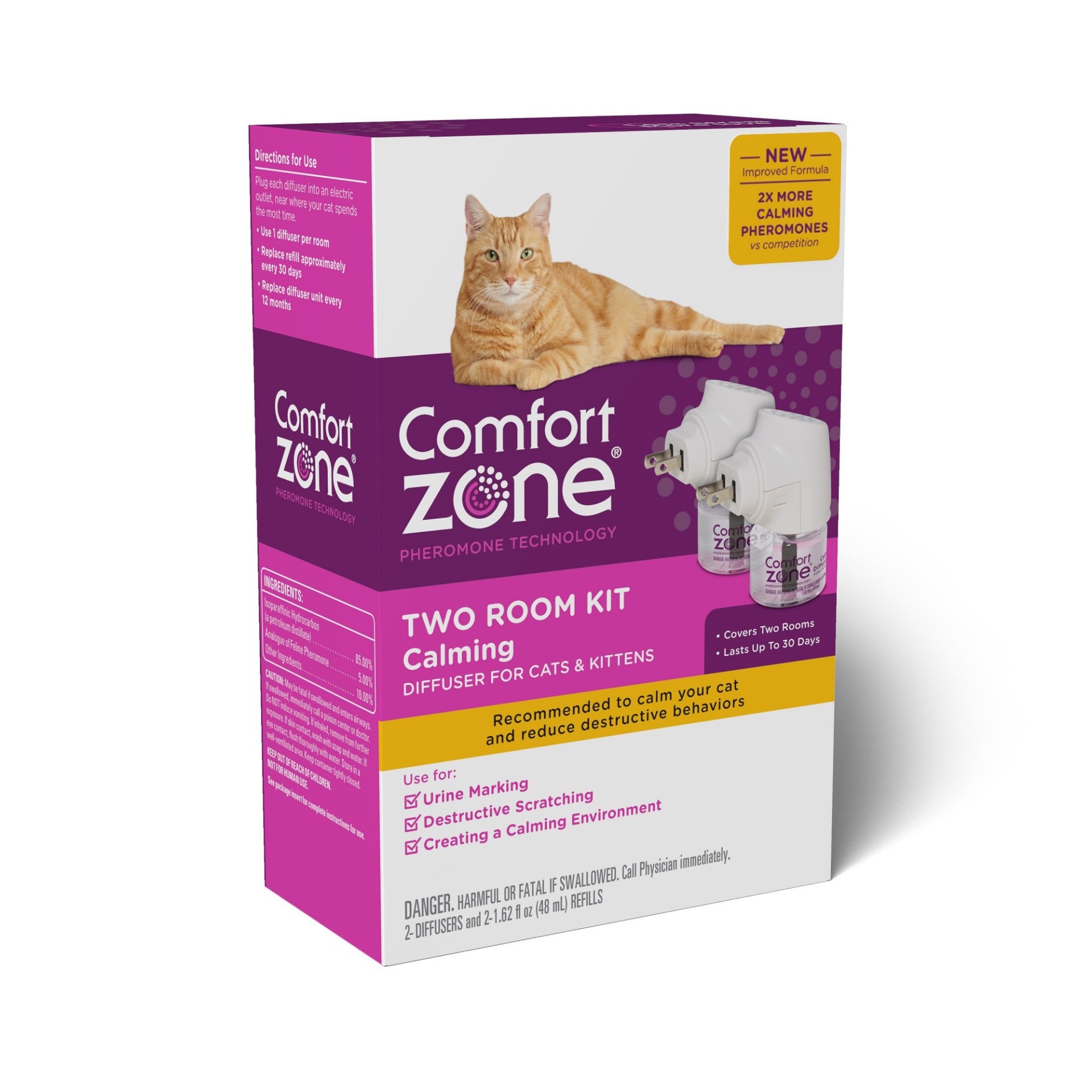 slide 1 of 1, Comfort Zone Calming Diffuser Kit for Cat, 3.24 fl oz