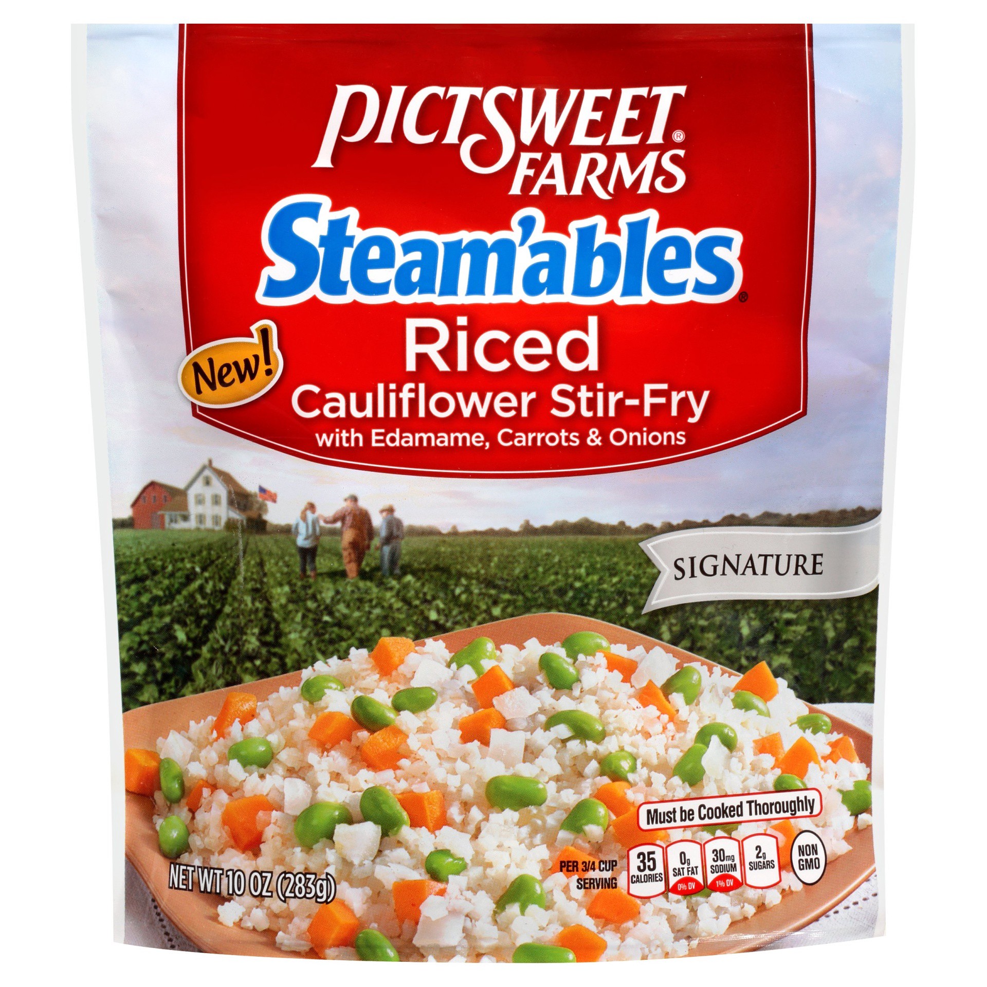 slide 1 of 6, PictSweet Farms Steam'Ables Riced Cauliflower Stir-Fry, 10 oz