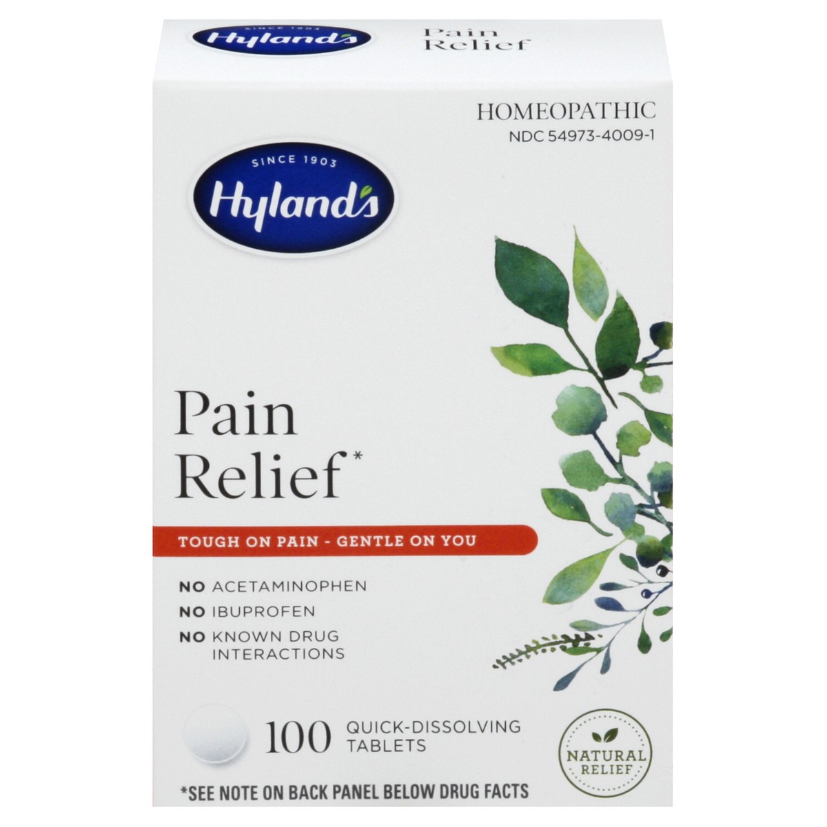 slide 1 of 12, Hyland's Pain Relief, 100 ct