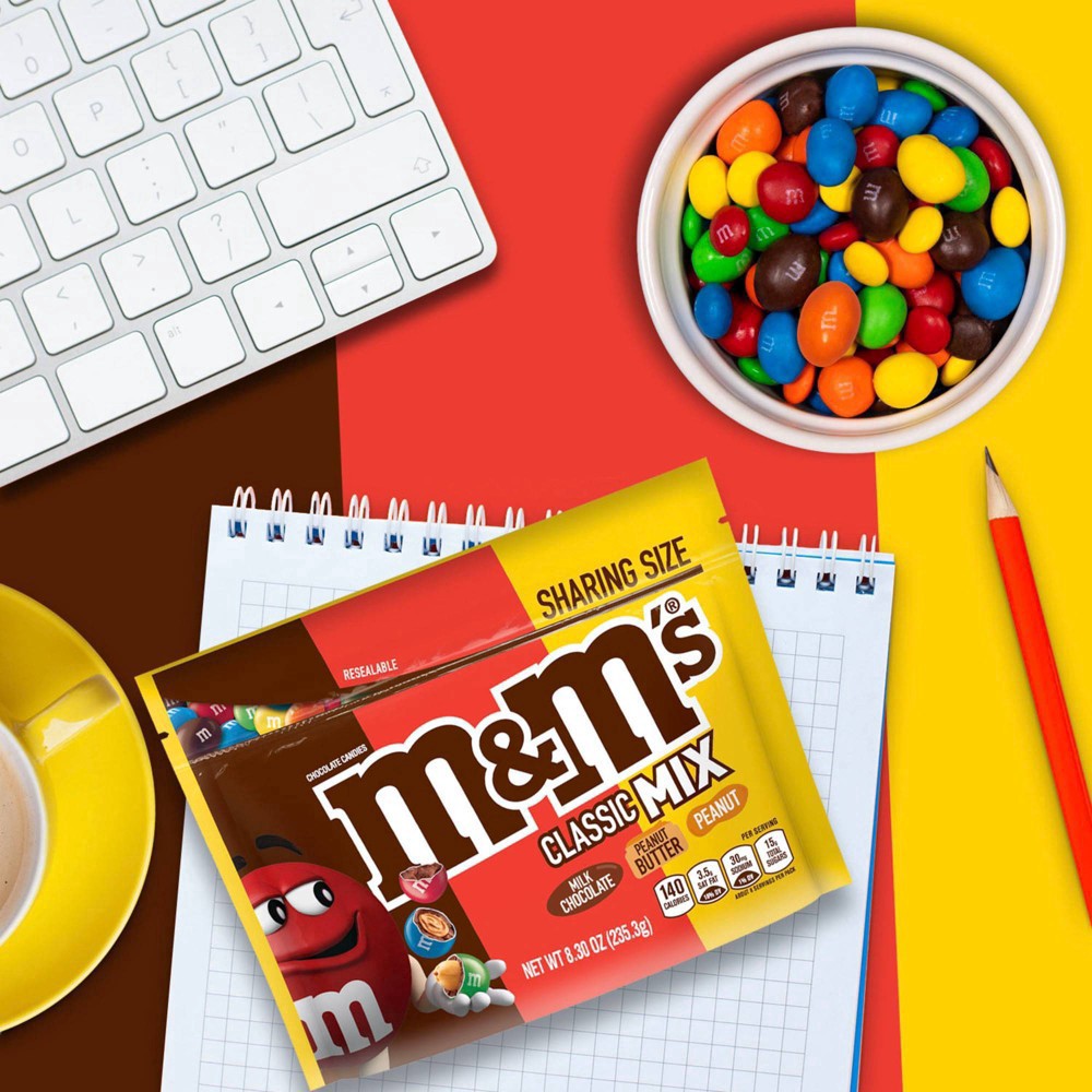 slide 4 of 15, M&M's Classic Mix Chocolate Candy, Sharing Size - 8.3oz, 8.3 oz