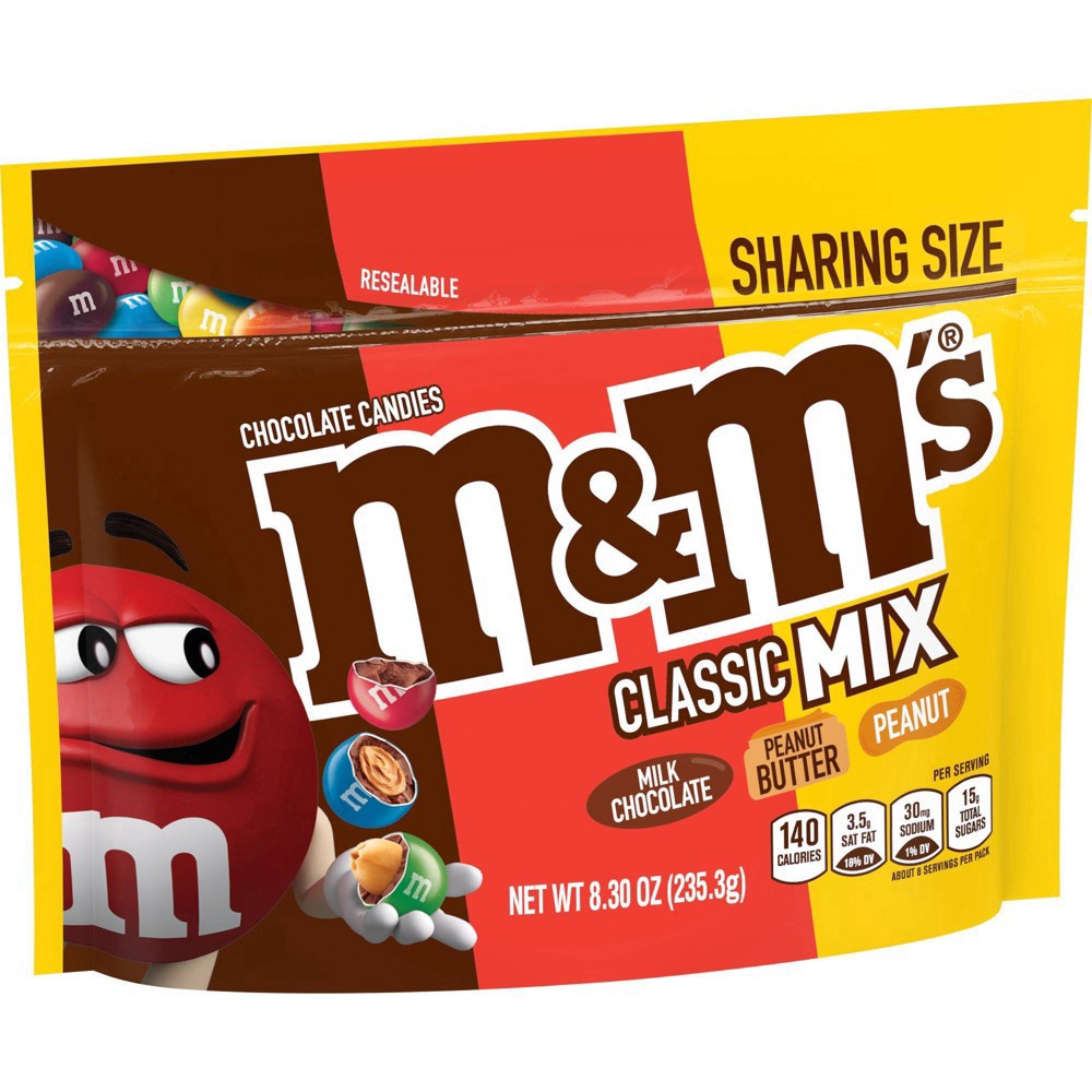 slide 6 of 15, M&M's Classic Mix Chocolate Candy, Sharing Size - 8.3oz, 8.3 oz